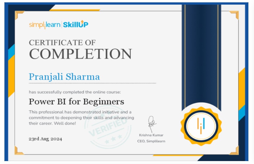 Power BI Certificate